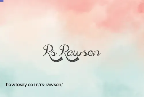 Rs Rawson
