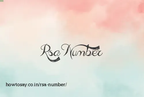 Rsa Number