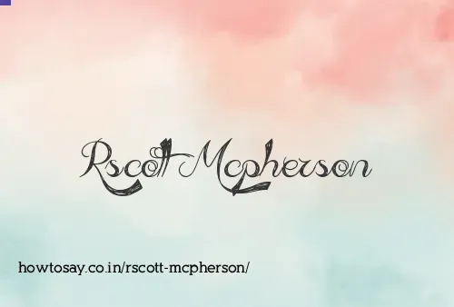Rscott Mcpherson