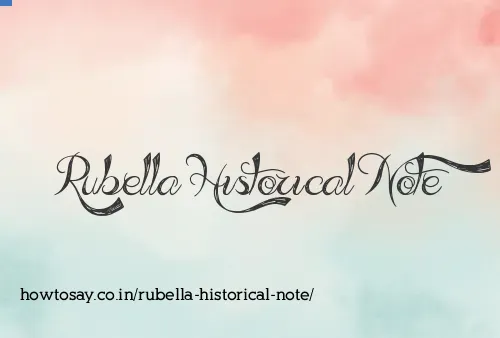 Rubella Historical Note