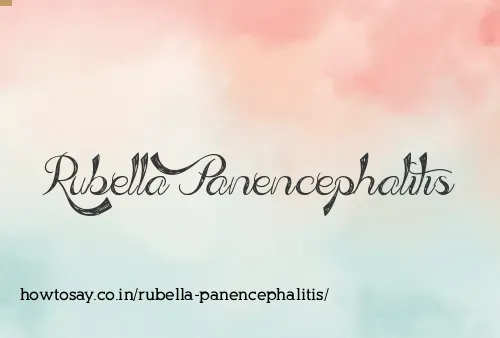 Rubella Panencephalitis