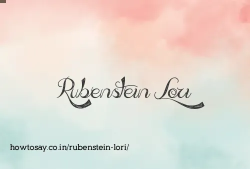 Rubenstein Lori