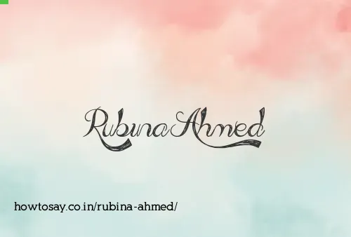 Rubina Ahmed