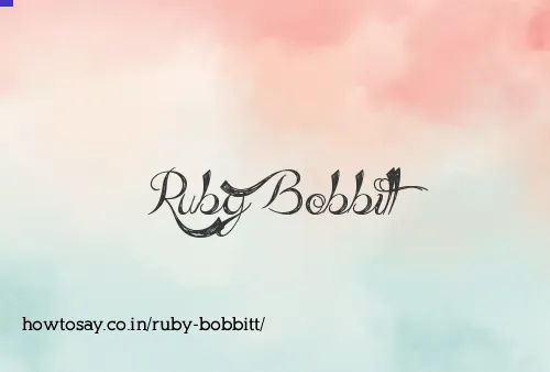 Ruby Bobbitt