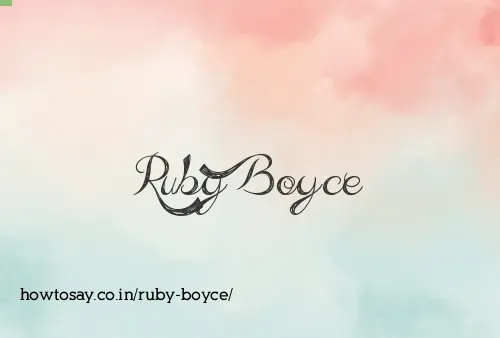 Ruby Boyce