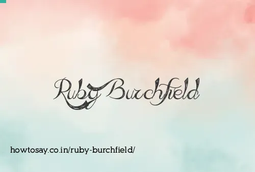 Ruby Burchfield