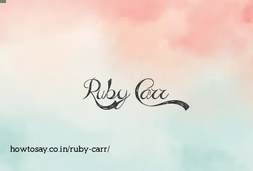 Ruby Carr