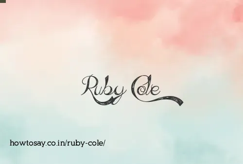 Ruby Cole