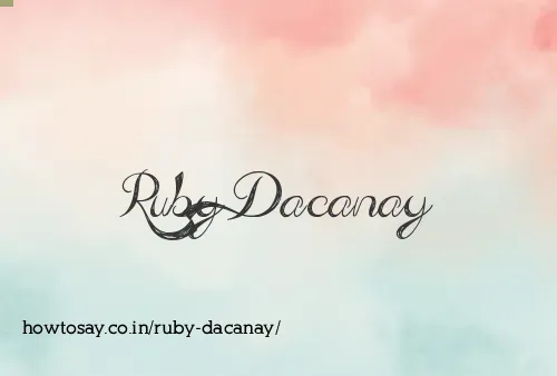 Ruby Dacanay