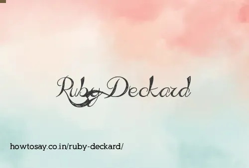 Ruby Deckard