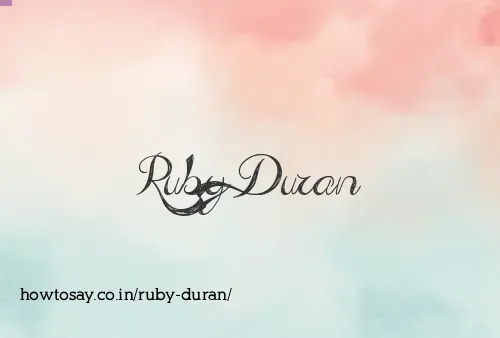 Ruby Duran