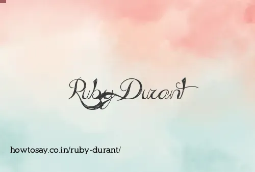 Ruby Durant