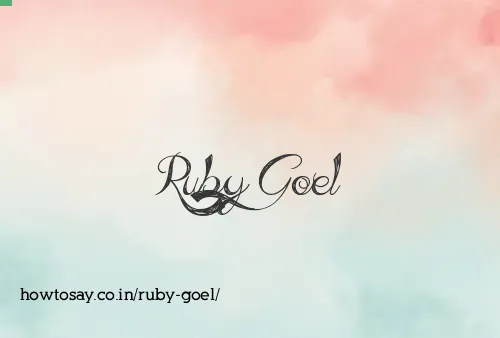 Ruby Goel