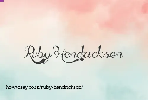 Ruby Hendrickson