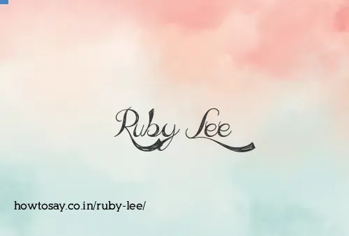 Ruby Lee