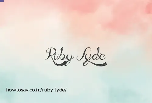 Ruby Lyde