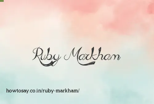 Ruby Markham