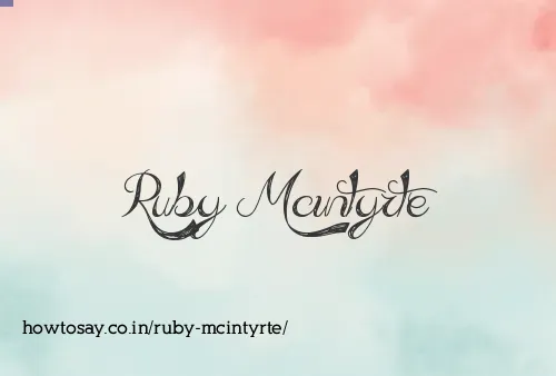Ruby Mcintyrte