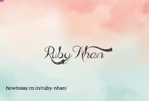 Ruby Nhan
