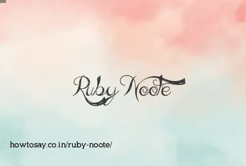 Ruby Noote