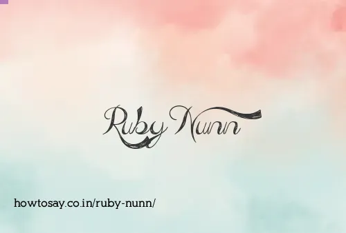 Ruby Nunn