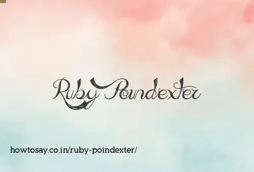 Ruby Poindexter