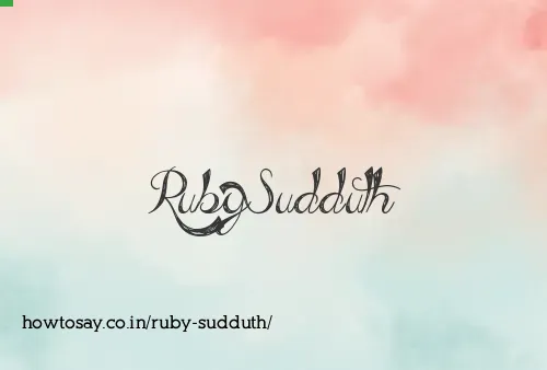 Ruby Sudduth