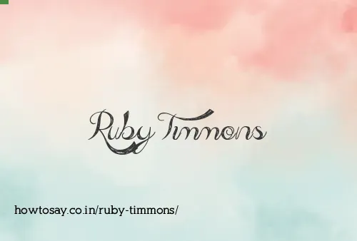 Ruby Timmons