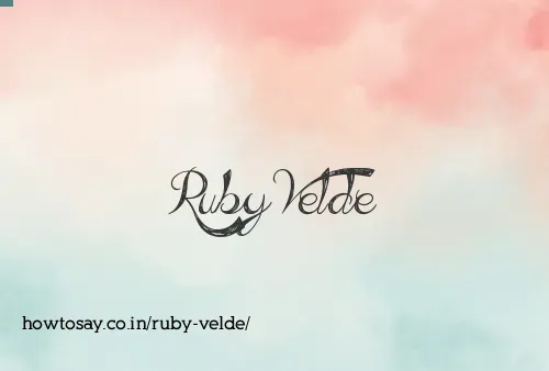 Ruby Velde