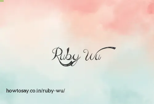 Ruby Wu