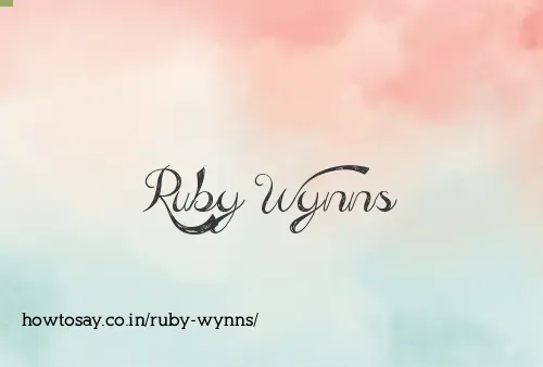Ruby Wynns