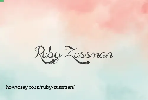 Ruby Zussman