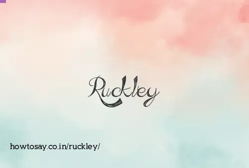 Ruckley