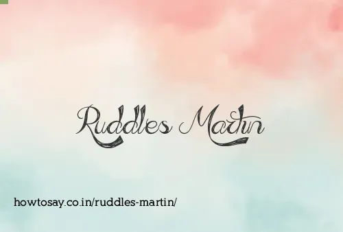 Ruddles Martin
