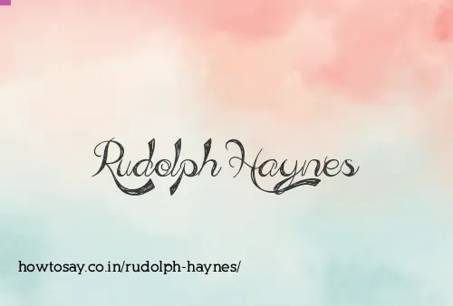 Rudolph Haynes