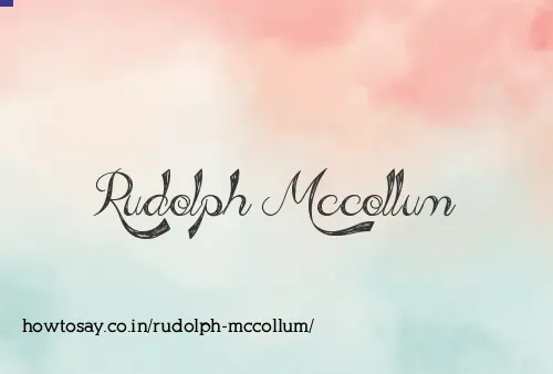 Rudolph Mccollum