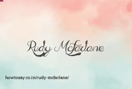 Rudy Mcfarlane