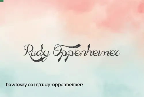 Rudy Oppenheimer