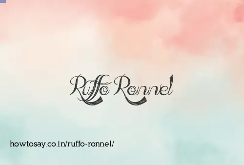 Ruffo Ronnel