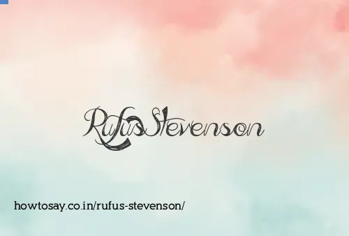 Rufus Stevenson