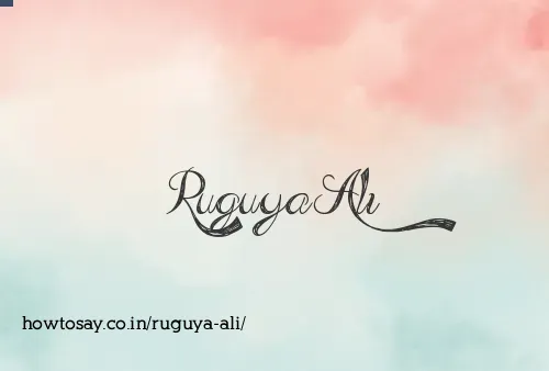 Ruguya Ali
