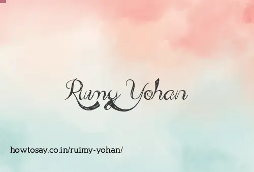 Ruimy Yohan
