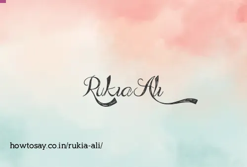 Rukia Ali