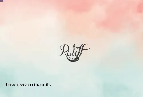 Ruliff