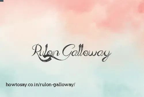 Rulon Galloway