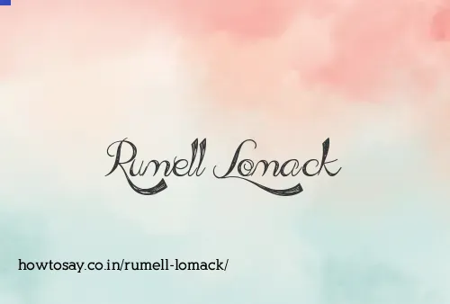 Rumell Lomack