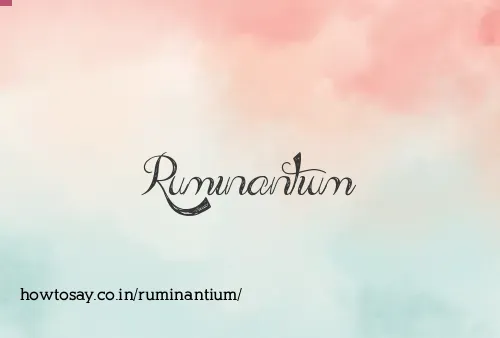 Ruminantium