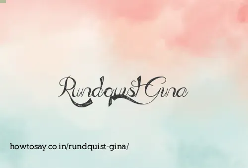 Rundquist Gina