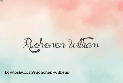 Ruohonen William