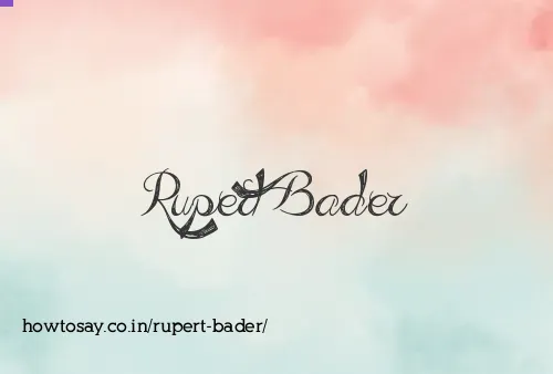 Rupert Bader